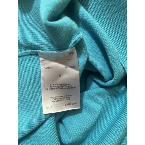 Long Tall Sally M Blue Sweater Cardigan Lightweight Cute Spring Piece Grandpa - Picture 7 of 7